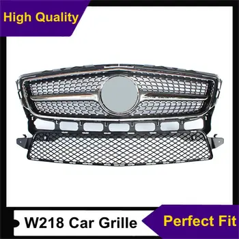 

For W218 Car ABS Black/ Silver Front Racing Grill Grille For B-ENZ CLS Class CLS300 CLS350 CLS450 2012-2014 Car Styling