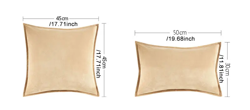 Наволочки 30*50 1 шт., мягкий чехол для подушки в скандинавском стиле 30x50/45x45 см, чистый цвет, бархат, шейный затылочный медицинский домашний диван, декоративный