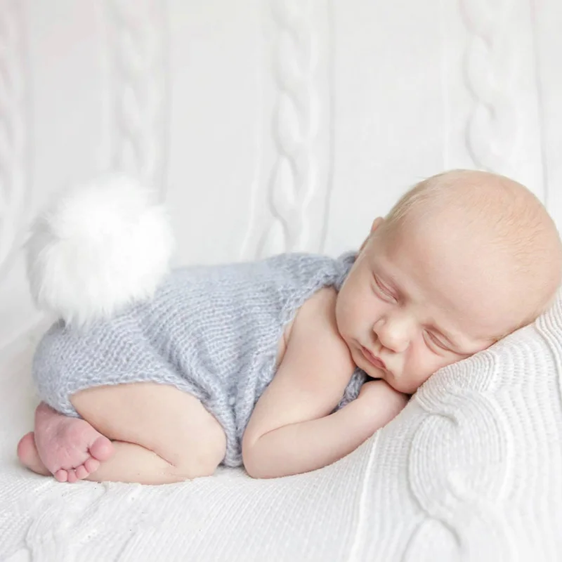 

Knitted Newborn Boy and Girl Photography Hanging Bodysuit Bunny Style Clothing Creative Rabbit Model Baby Romper Clothes