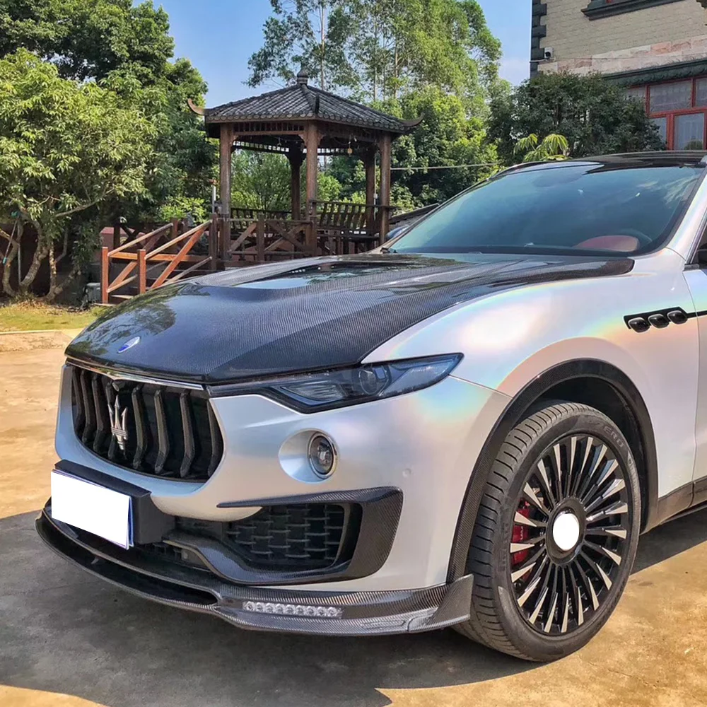 Углеродное волокно переднего бампера вентиляционное отверстие Накладка для Maserati Levante SUV UP