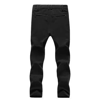 

Outdoor Trousers Men's Brushed and Thick Waterproof Windproof Fleece Trousers Warm Soft Cover Winter Autumn Mountain Climbing Lo