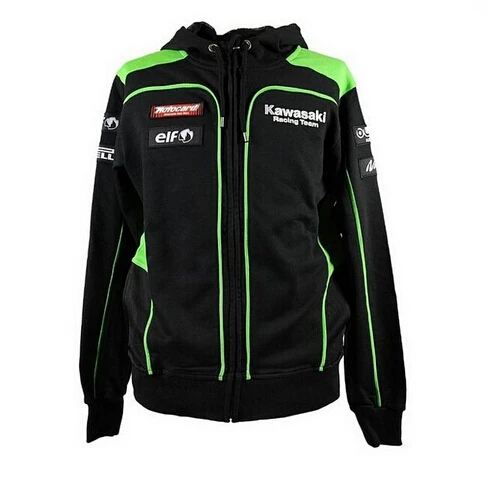 

New Men's Clothing 100% Cotton For Kawasaki Team Hoodies Moto GP Sweatshirts Motorcycle Winter Sports Jackets Outdoor Leisure