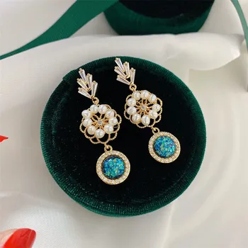 

Light The Luxury of Hand Made Retro Colorful Opal Pearl Earrings 14K Gold Filled Earring Jewelry For Women Best Gift