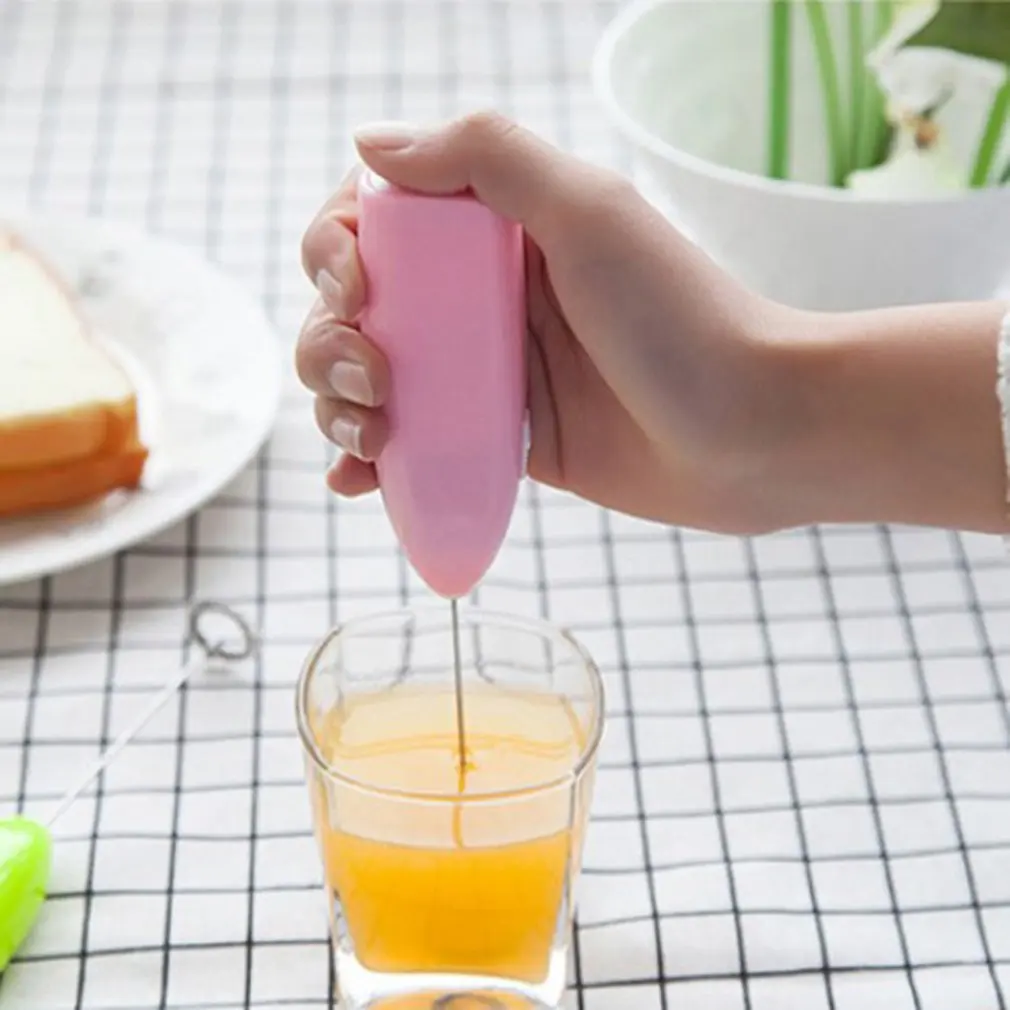 Electric Milk Whisk Frother Mini Handheld Egg Beater Mixer Foamer Stirrer Whisk for Coffee Milk Drink Kitchen Tool
