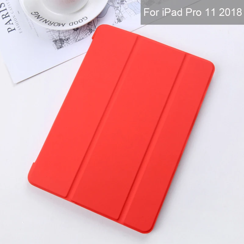 Мягкий жидкий силиконовый резиновый чехол для iPad 10,2 Pro 11 10,5 9,7 Air 2 3 Tablet PC - Цвет: pro 11 2018 red