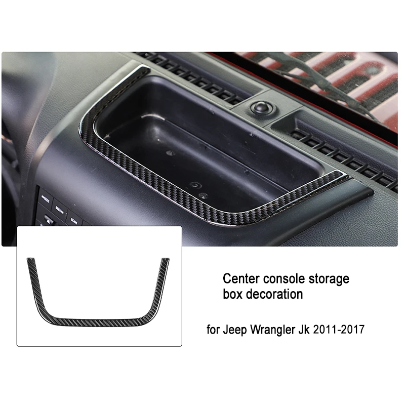 Storage box trim MOPAI интерьерные молдинги для Jeep Wrangler JK, декоративные наклейки из углеродного волокна, аксессуары для Jeep Wrangler JK 2007 - Название цвета: Storage box trim