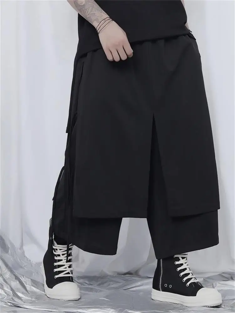 Pantaloni Larghi Da Uomo Stile Parrucchiere Pantaloni Dritti Allentati Marea Pantaloni Casual Scuri Da Uomo In Stile Yamamoto