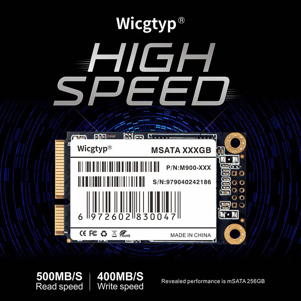 Wicgtyp mSATA SSD 1 ТБ mSATA жесткий диск SSD для ноутбука 3,5 мм Внутренний твердотельный накопитель для 6430u, ST-LST01