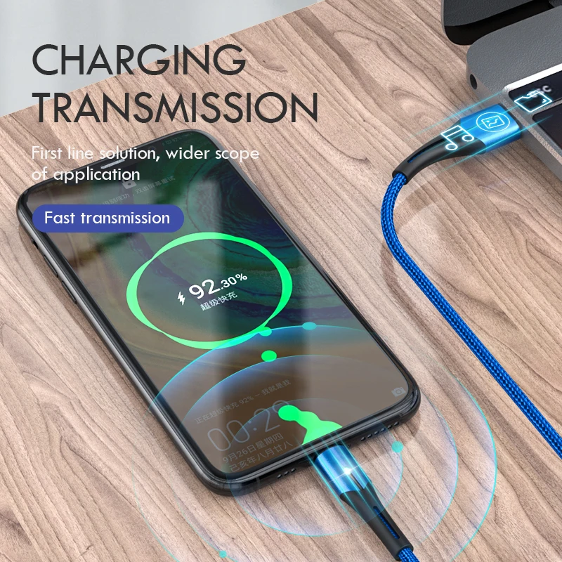 USB C кабель 3A Быстрая зарядка usb type C кабели для samsung S10 S9 huawei Быстрая зарядка быстрое зарядное устройство кабель для передачи данных USB C шнур