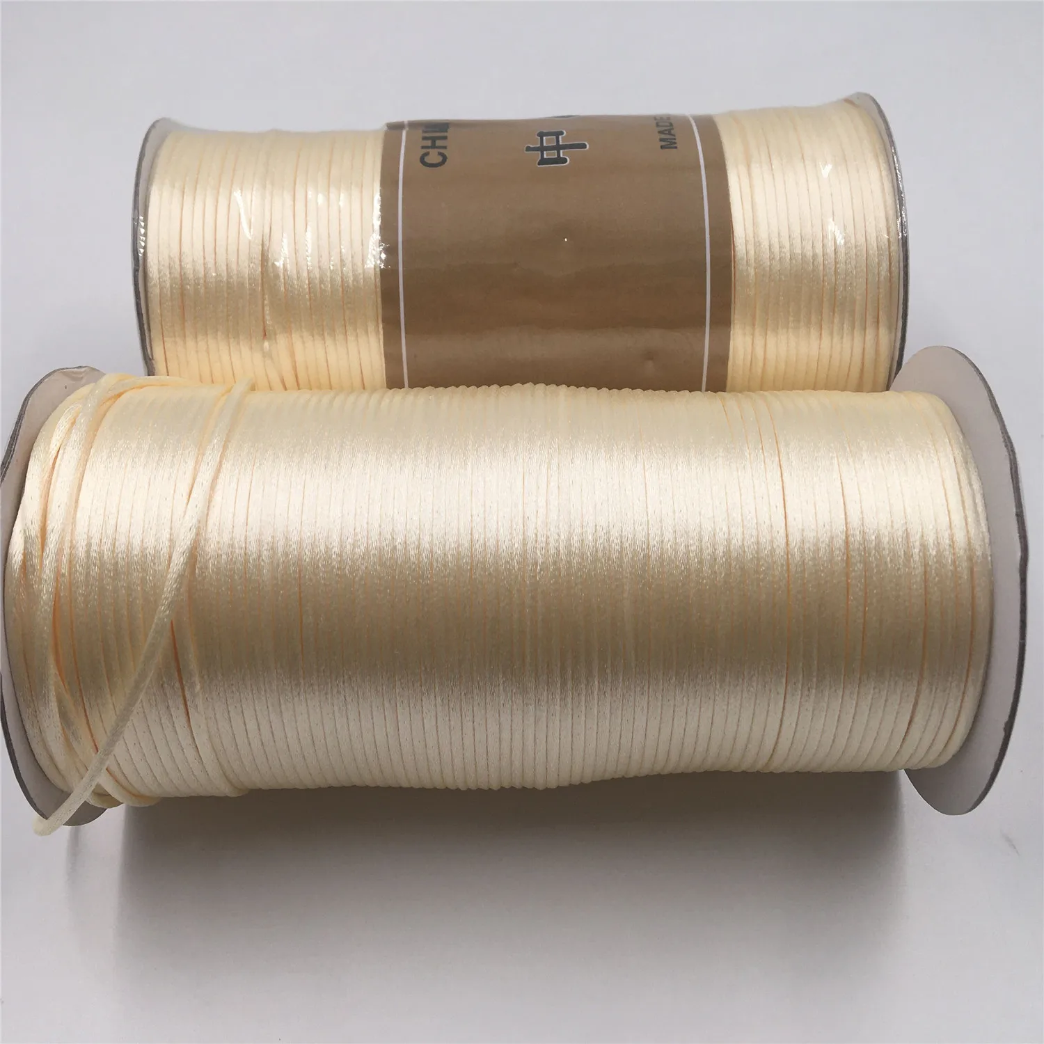 Description Picture 4 of item2mm Colorful Rattail Satin Cord Thread Chinese Knot Macrame Bracelet Braided String DIY Tassels Beading Thread 10-225meters