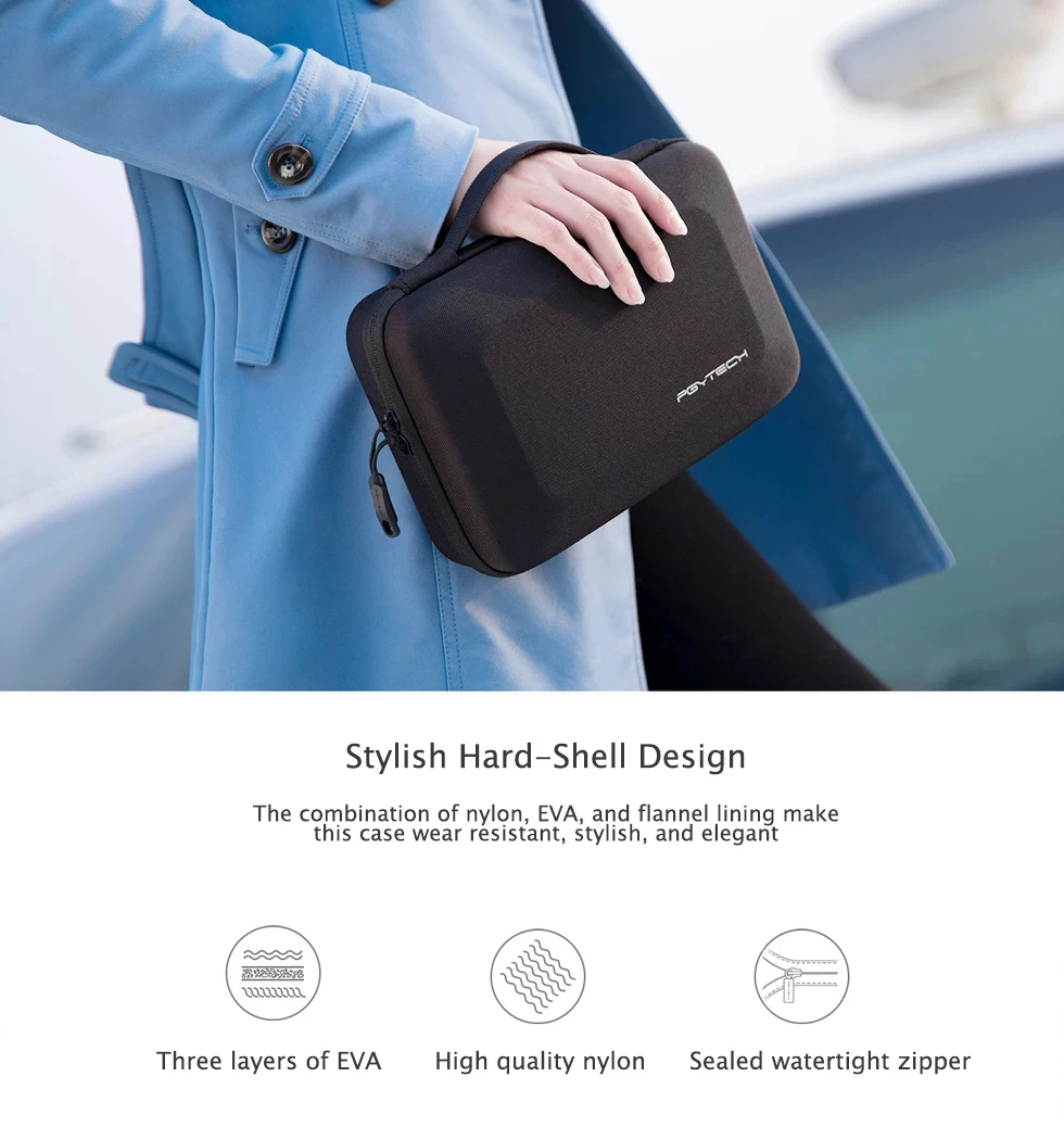 PGYTECH Портативная сумка черный чехол для хранения сумка для Gopro/Insta 360/DJI/Osmo карманные аксессуары для камеры