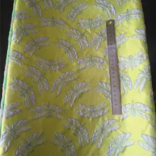 Жаккардовая парча ткань в черном цвете Новое поступление жаккардовая парча ткань с тюлем блузка DHL03