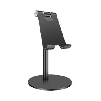 

Mobile Phone Flat Lifting Adjustment Aluminum Alloy Height Adjustable top Phone Holder 360 Degree Rotatable Desk Phone Stand