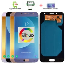 Супер Amoled ЖК-дисплей для samsung Galaxy J7 Pro J730 J730F ЖК-дисплей и кодирующий преобразователь сенсорного экрана в сборе