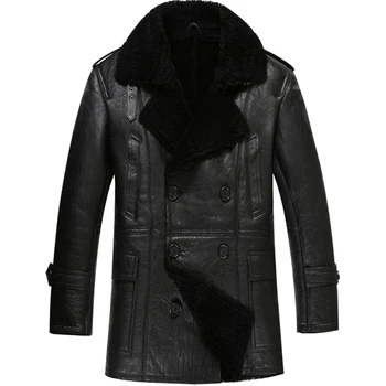 

Leather Jacket Real Fur Coat Sheep Shearling Fur Coat Men Short Winter Coat Men Wool Jacket 2020 Veste Homme 158 YY725