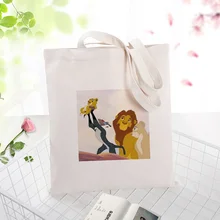 Парусиновая Сумка-тоут «Король Лев», сумка для покупок, ежедневное использование текста, сделай сам, пользовательский принт, логотип, эко, многоразовая утилизация