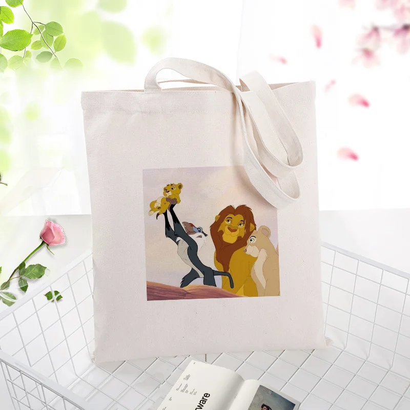 

the lion king Canvas Tote Bag Handbag Shopping Bag Daily Use Text DIY Custom Print Logo Eco Reusable Recycle