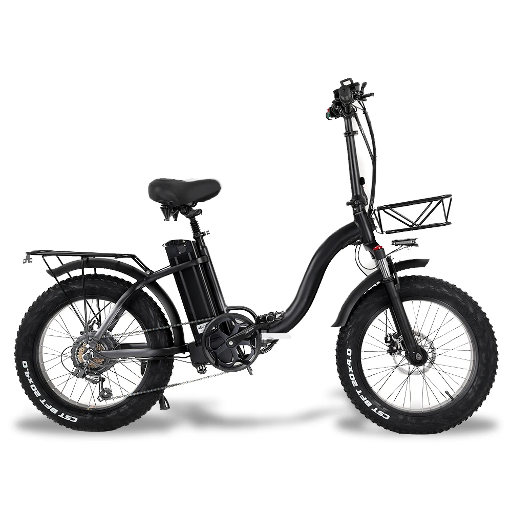 Powerful 750W 48V 12.8ah Electric Bike Adult Bicycle Snow Mountain 20 Inch Folding Fat Tyre Ebike For Man Women 4