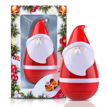 

Christmas New Santa Claus Tumbler Wireless Bluetooth speaker roly-poly toy mini desktop music player Gift for children