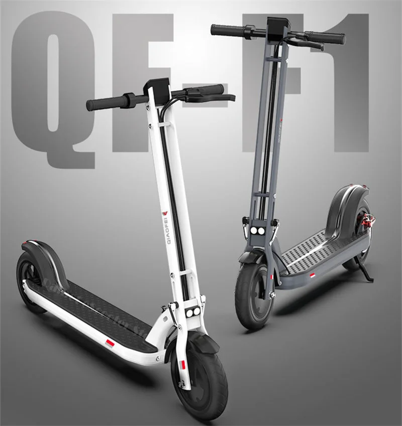 Kick Scooter For Adult Two Wheels Electric Scooters 8.5 Inch 300W Portable Foldable Electric Scooter 36V GrayWhite With APP (13)
