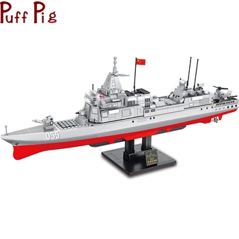 

864pcs Naval Equipment Destroyer Building Blocks City Rescue Coast Guard Ship Toy Ship Model Classic Bricks for Kids