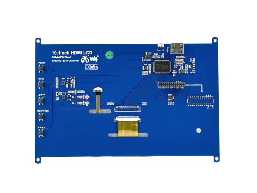US $105.59 Waveshare 101inch HDMI LCD Monitor Resistive Touch Screen 1024600 Resolution Display Designed for Any Version of Raspberry Pi