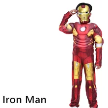 Детский комплект «Капитан Америка», костюм для косплея на Хэллоуин, Детский костюм «мстители» для мальчиков, костюм «супергерой», «Железный человек», «Бэтмен», комбинезон для мальчиков