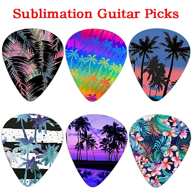 5 Guitar Pick Double-sided Metal Sublimation Blanks 