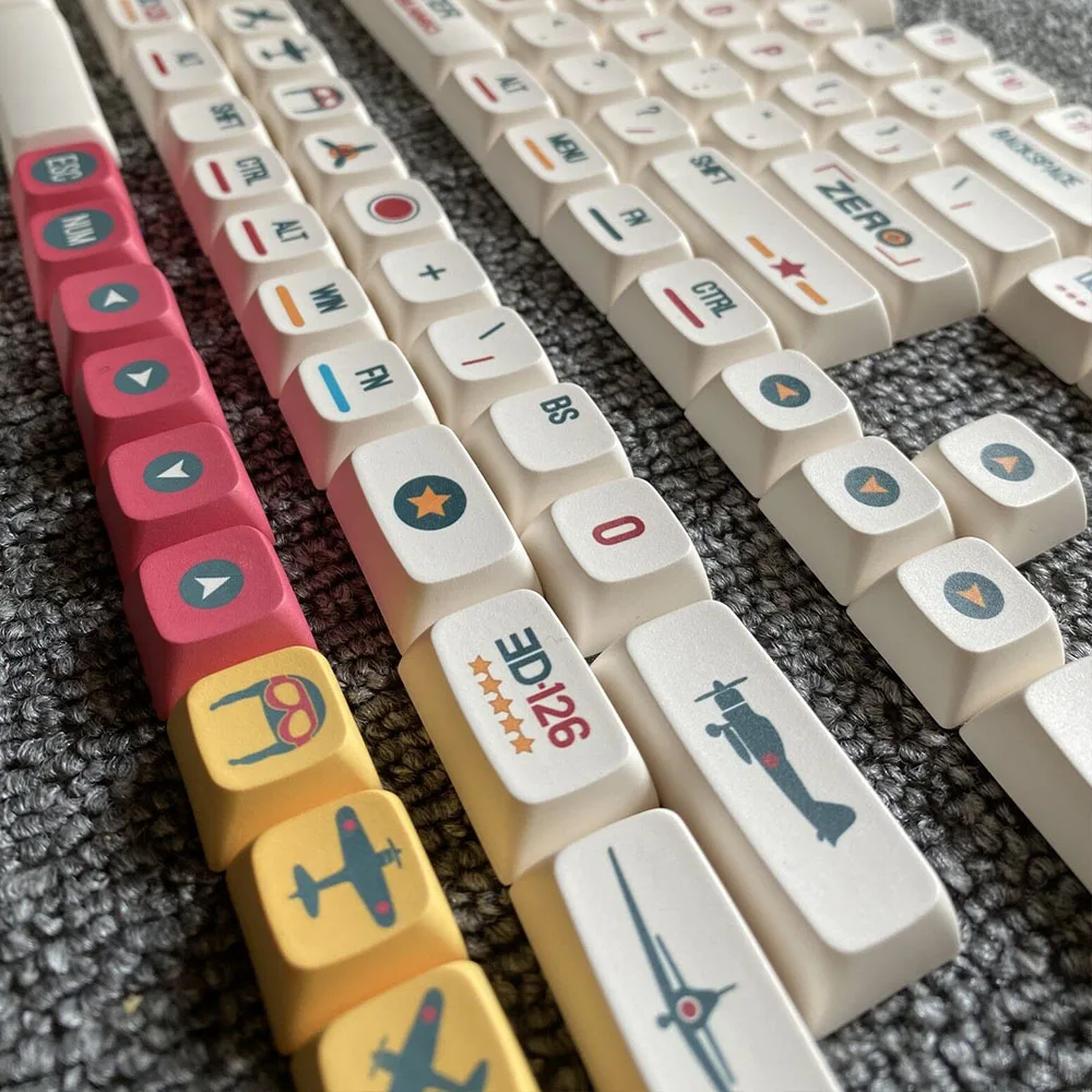 148 Keys PBT Airplane Keycaps PG Profile Dye Sublimation caps For Cherry Mx Switch Mechanical Gaming Keyboard gh60 gk61 | Компьютеры и