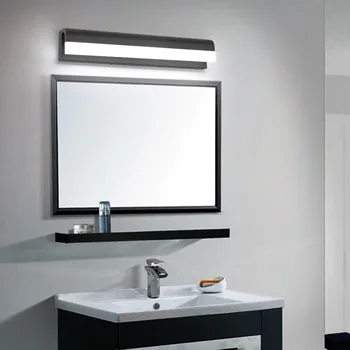 

SOLFART Modern Black Vanity Light,LED 24 inch Black Bathroom Vanity Light Fixtures Black Wall Light for Bathroom (White Light)