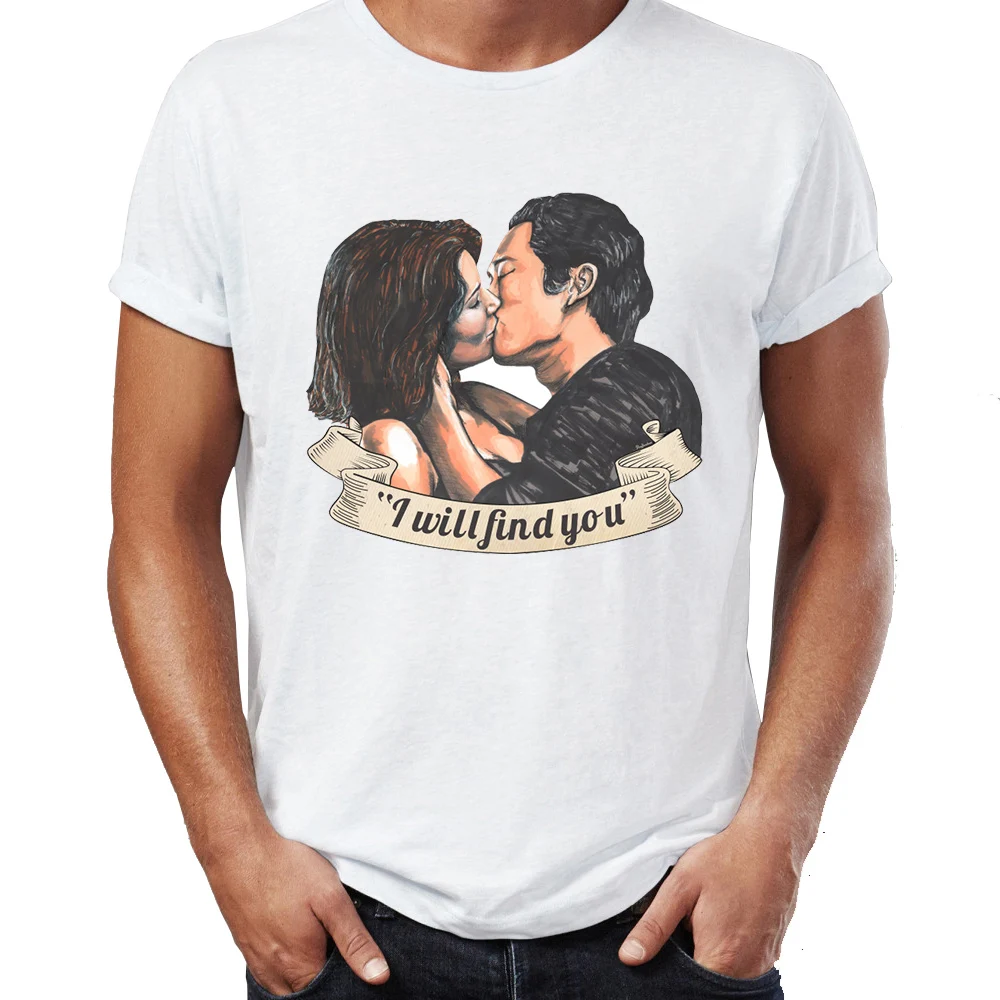 

Men's T Shirt Walking Dead I Will Find You Glenn and Maggie Glenn Tribute Awesome Artwork Printed Tee