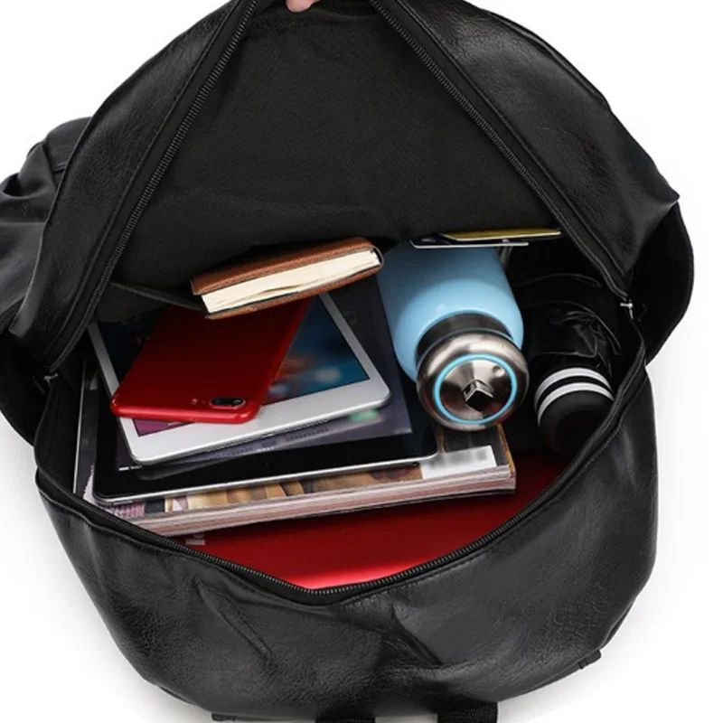 ABZC-college Wind простые универсальные рюкзаки из искусственной кожи, мужской рюкзак для путешествий, Модный повседневный рюкзак