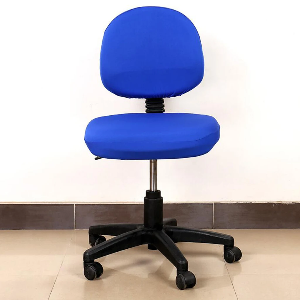 Removable Office Computer Chair Covers Protector Swivel Rotate Office Seat Slipcover (Back Cover and Seat Cover)