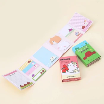 

Cartoon Animals 6 Folding Memo Pad Sticky Notes Bookmark Stationery Notepad Cute