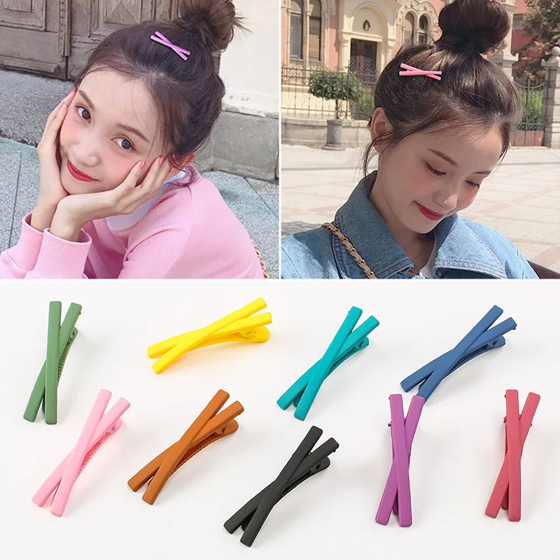 Fashion Hair Clips for Women Colorful Solid Acrylic Clip Barrette Elegant Girls Hairpins Accessories |