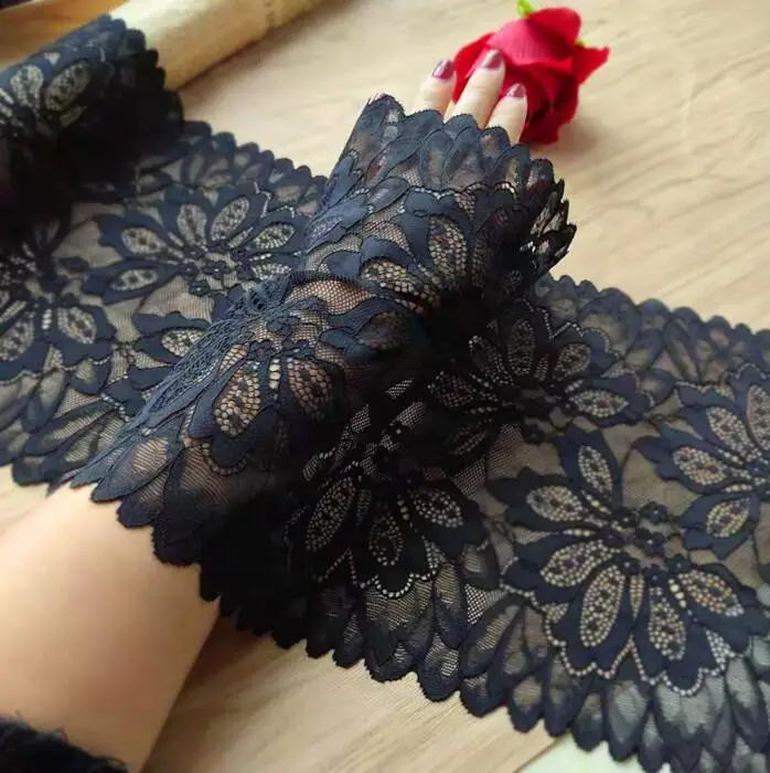 

1 Meter stretch lace sewing applique elastic trim lace garter bra underwear wedding decoration accessories 22cm