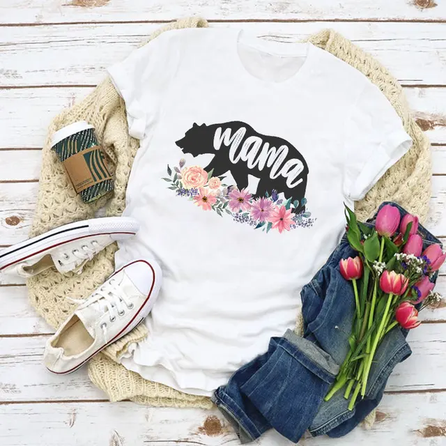 Woman Pattern T-shirt Witch Coffee Cartoon Fashion Summer Plus Size T-shirt Top Harajuku T-shirt Ladies Clothes 24557