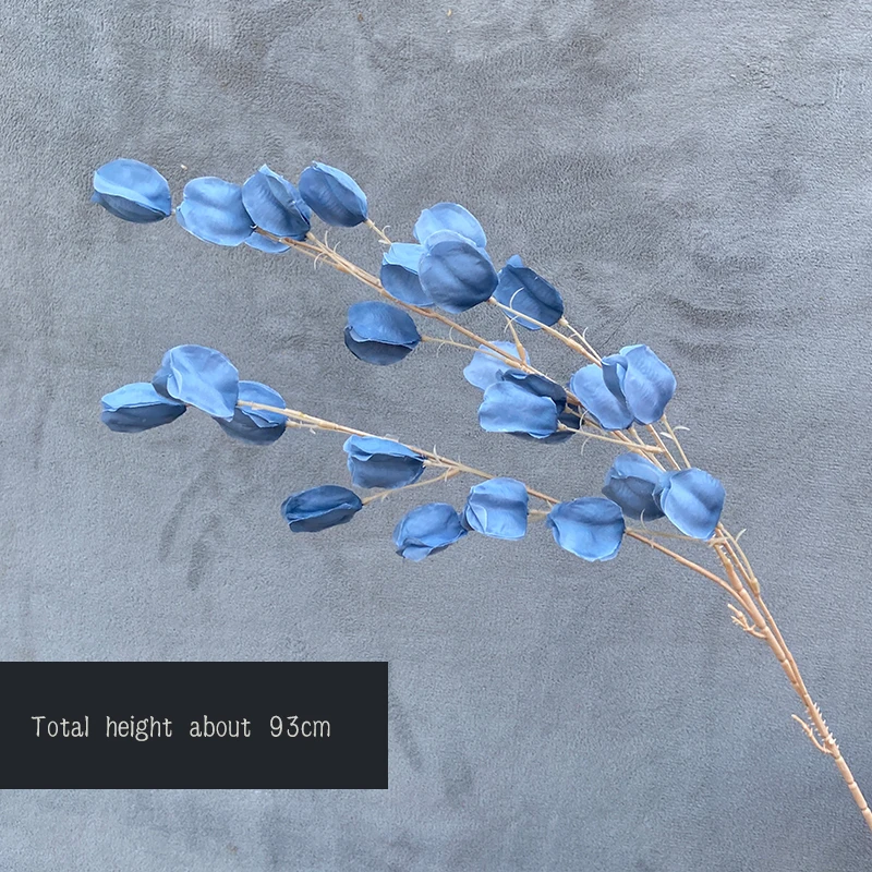 JAROWN Royal Blue Dark Blue Flowers Plant Leaf Material Artificial Flower Row DIY Props Rose Peony Wedding Decoration Party Decoration (20)