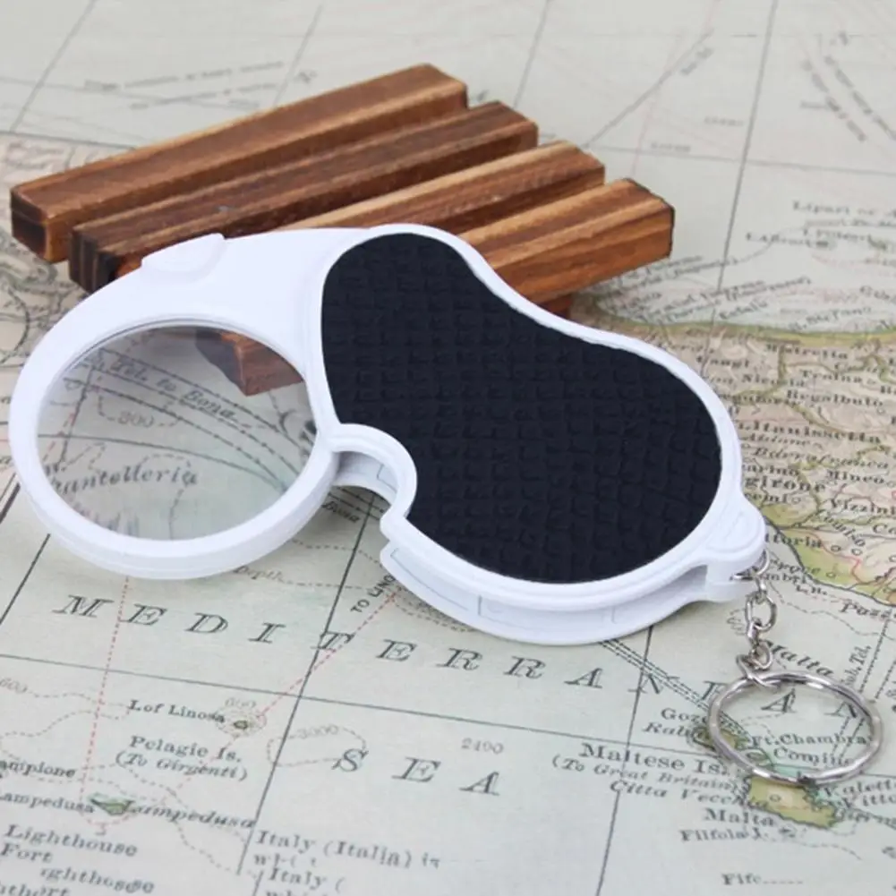 Portable Handheld 4X Folding Magnifier With LED Light Microscope Magnifying Glass For Aid Reading Jewelry Store Eye Loupe