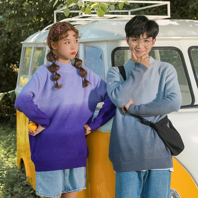 Winter Sweater Men Warm Fashion Gradient Color Casual Knit Sweater Man Sweter Clothes Hip Hop Loose Long Sleeve Pullover Men Winter Sweater Men Warm Fashion Gradient Color Casual Knit Sweater Man Sweter Clothes Hip Hop Loose Long Sleeve Pullover Men