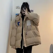 

Women's Parkas Winter Padded Jacket Quilted Coats Down Jackets Hooded Warm Harajuku Korean Fashion Casual Khaki Female Clothing