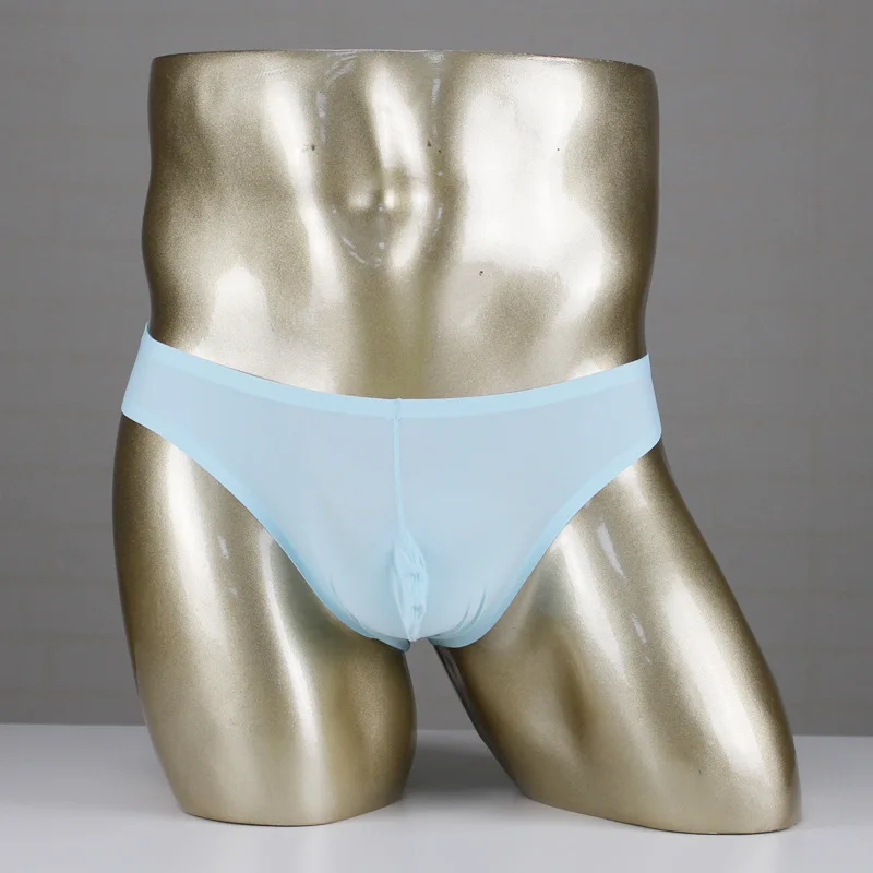Hot New Mens Sexy Ice Silk Underwear Briefs Men Ultra Thin Transparent Comfortable Panties Low Rise Male Mini Underpant Bikini |