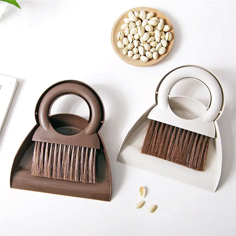 

Mini Desktop Sweep Cleaning Brush Keyboard Brush Desktop Sweep Two-Piece Set Small Broom Dustpan Set Household Cleaning Tools