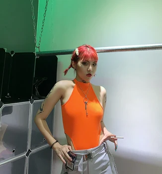 

Women off the shoulder sleeveless jumpsuit crop bodysuit