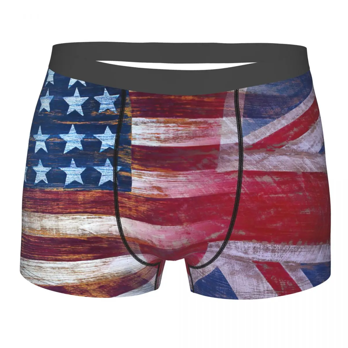 American British Flag Underpants Breathbale Panties Male Underwear Print Shorts Boxer Briefs