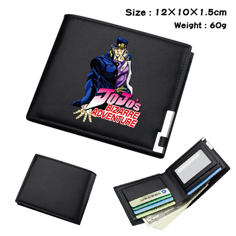 JoJo Необычные Приключения держатель для карт мешок денег Портмоне Косплей из искусственной кожи короткий кошелек подарок - Цвет: 9