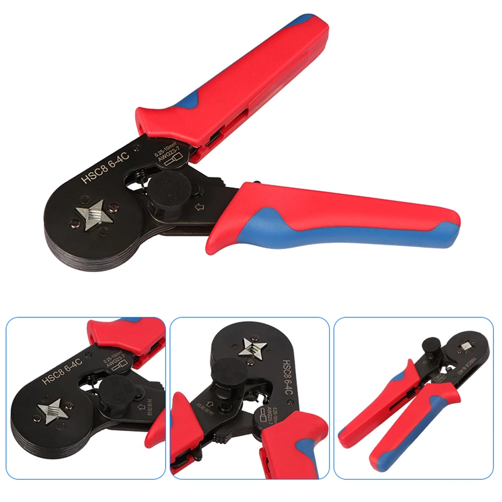 1PC HSC8 6 4C Crimping Pliers for End sleeve Cable Clamp Locking