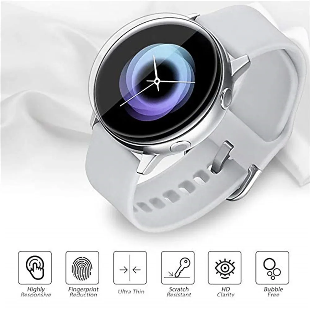 Мягкая ПЭТ Защитная пленка 2 шт. для Samsung Galaxy Watch Active 1 40 мм 44 ультратонкая