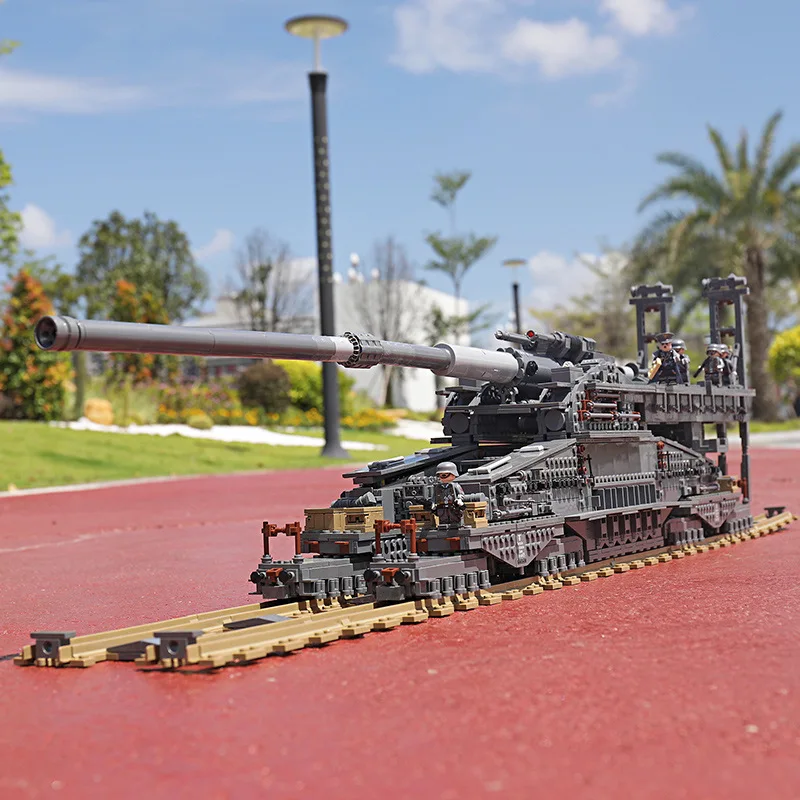Мировая война Германия тяжелый Густав moc блок 1: 72 Масштаб ww2 советское соединение TM3-12 модель batisbricks армия фигуры кирпичные игрушки коллекция