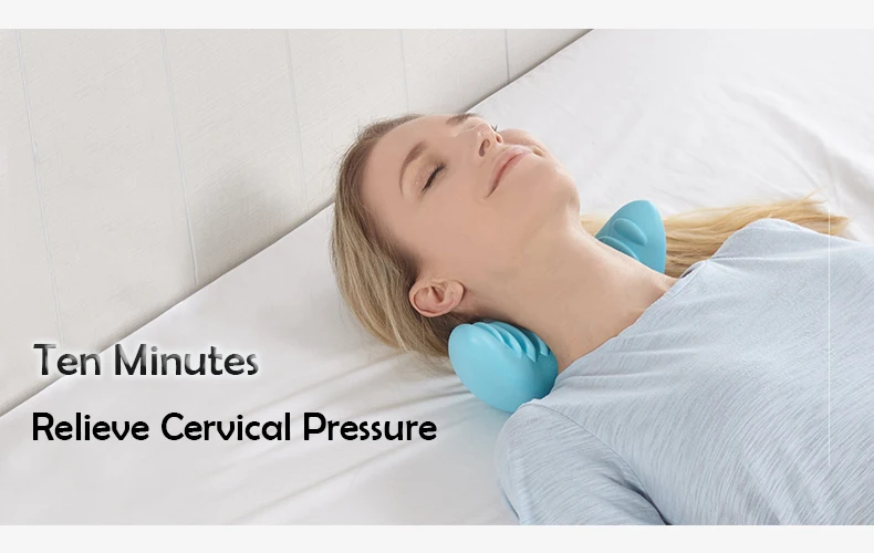PurenLatex New Design Neck Retractor Pillow Memory Foam Orthopedic Pillow Gravity Stretch Cervical Vertebra Massage Spots Pillow-xq (1)